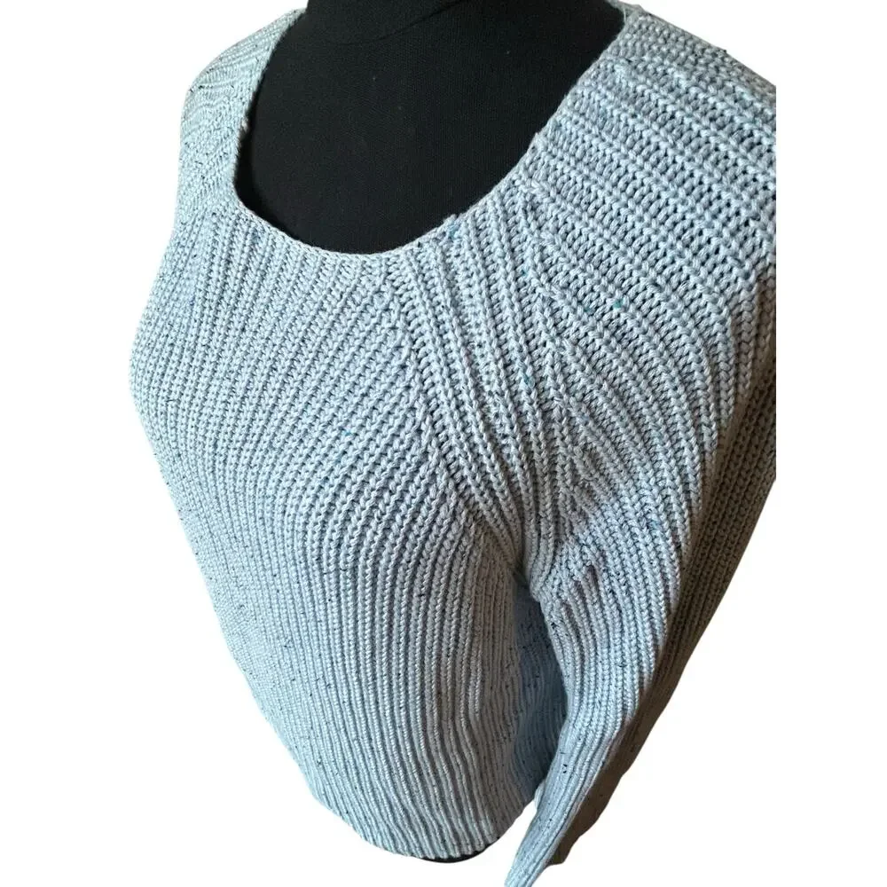 H&M Women’s Light Blue Marl Knit Sweater Size Small